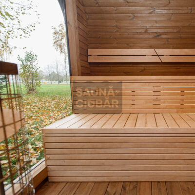 2 în 1 – saună LUX + ciubăr cu apa rece