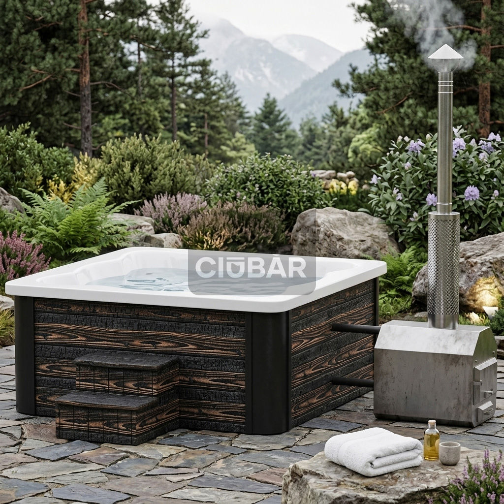 Ciubăr-Cadă pătrată din acril, încălzitor extern, 220x220