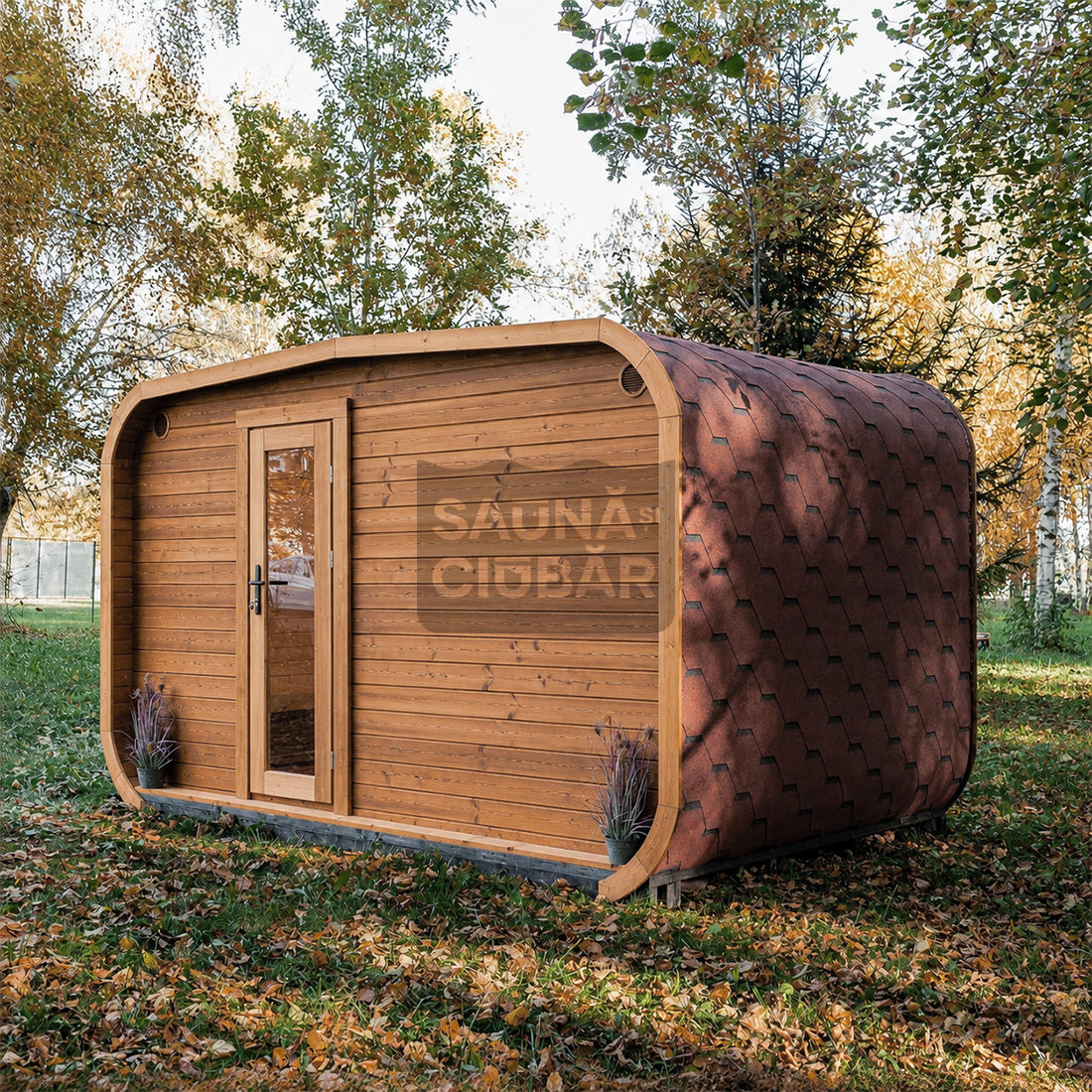 Sauna LUX REVERSE cu anticameră 245×400